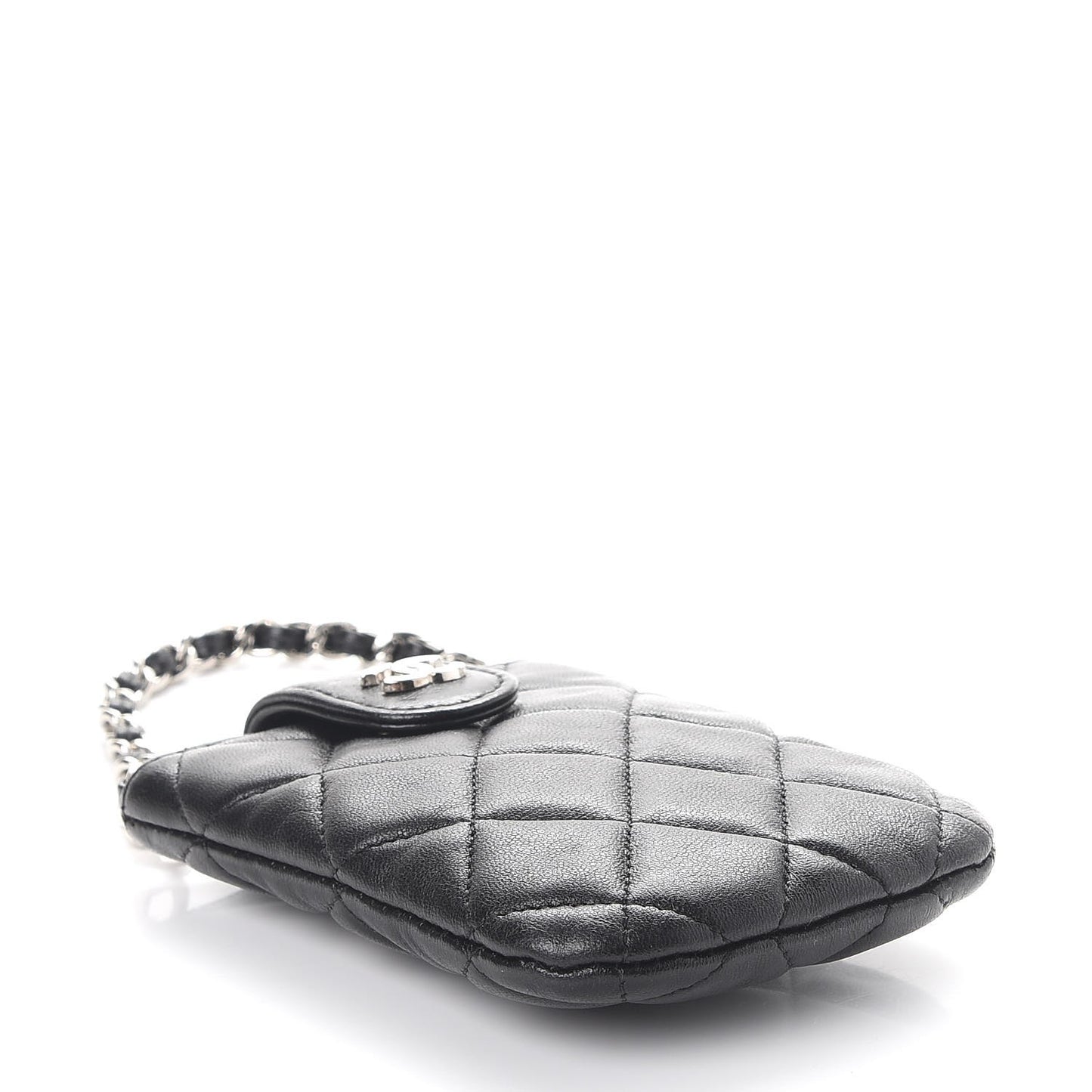 Lambskin Quilted Phone Case Black