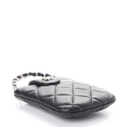Chanel Lambskin Quilted Phone Case Black 4 of 11