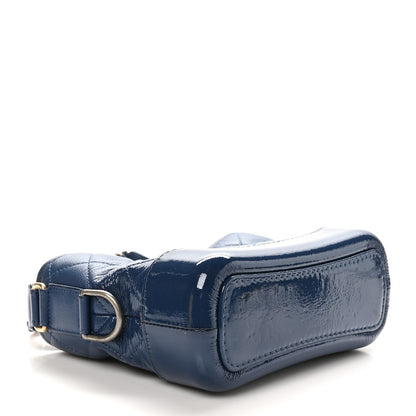 Chanel Patent Goatskin Quilted Small Gabrielle Hobo Blue 4 of 10