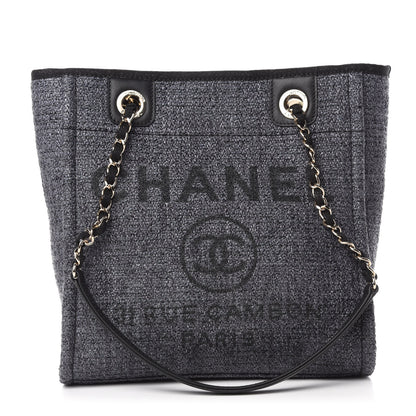 Chanel Lurex Straw Mini Deauville Tote Black 1 of 10