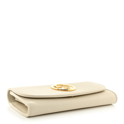 Gucci Roxy Calfskin Blondie Continental Chain Wallet Mystic White 4 of 11