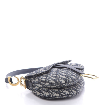 Christian Dior Oblique Saddle Bag Blue 4 of 11