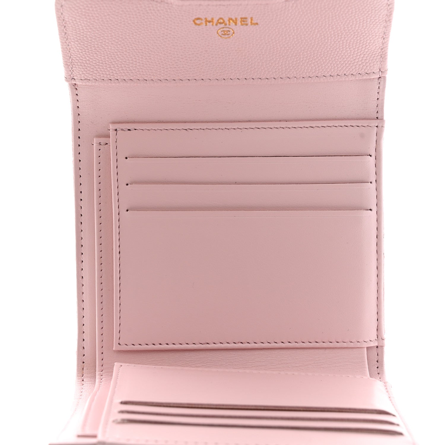 Chanel Caviar Quilted Compact Flap Wallet Light Pink 5 of 8