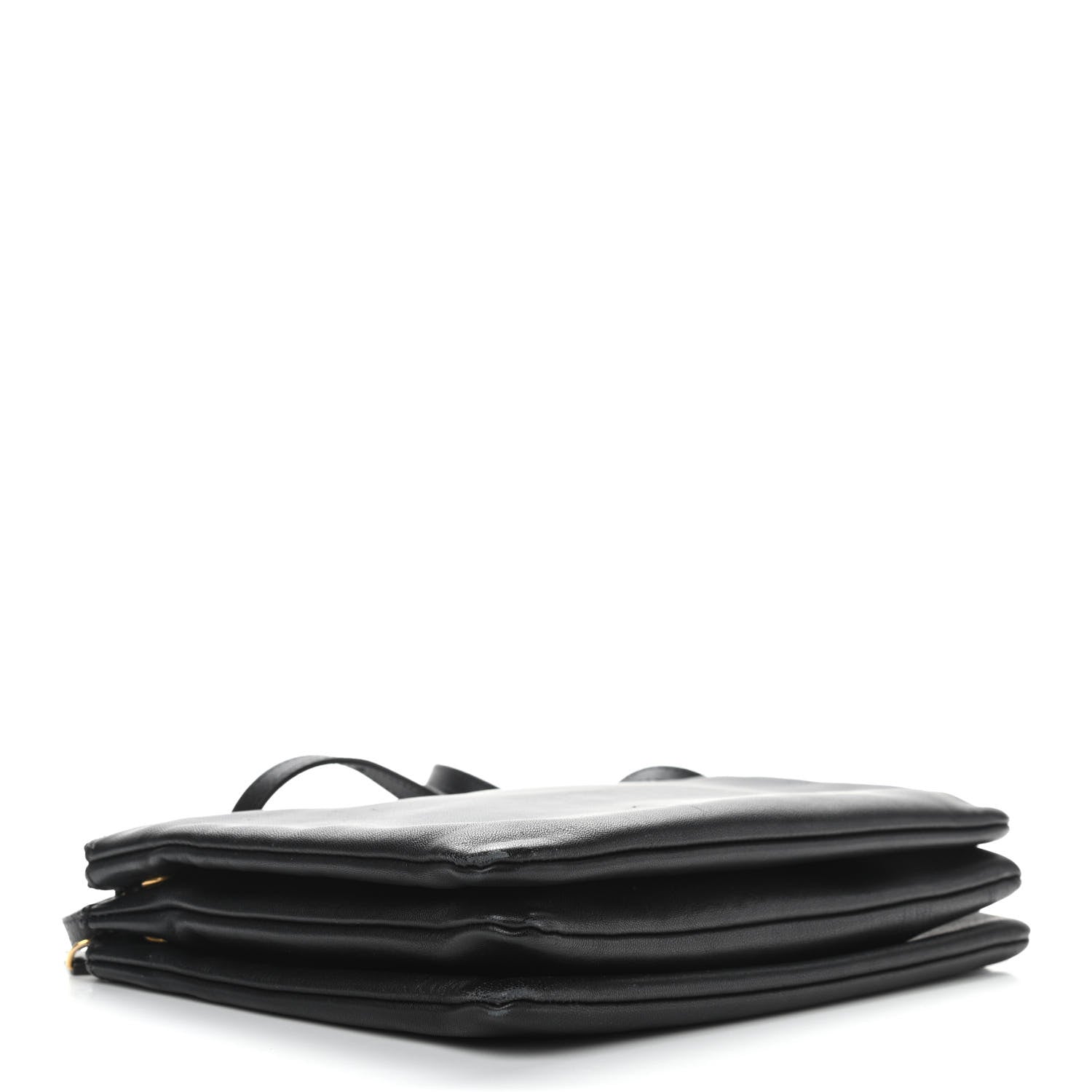 Celine Lambskin Large Trio Crossbody Bag Black 4 of 9