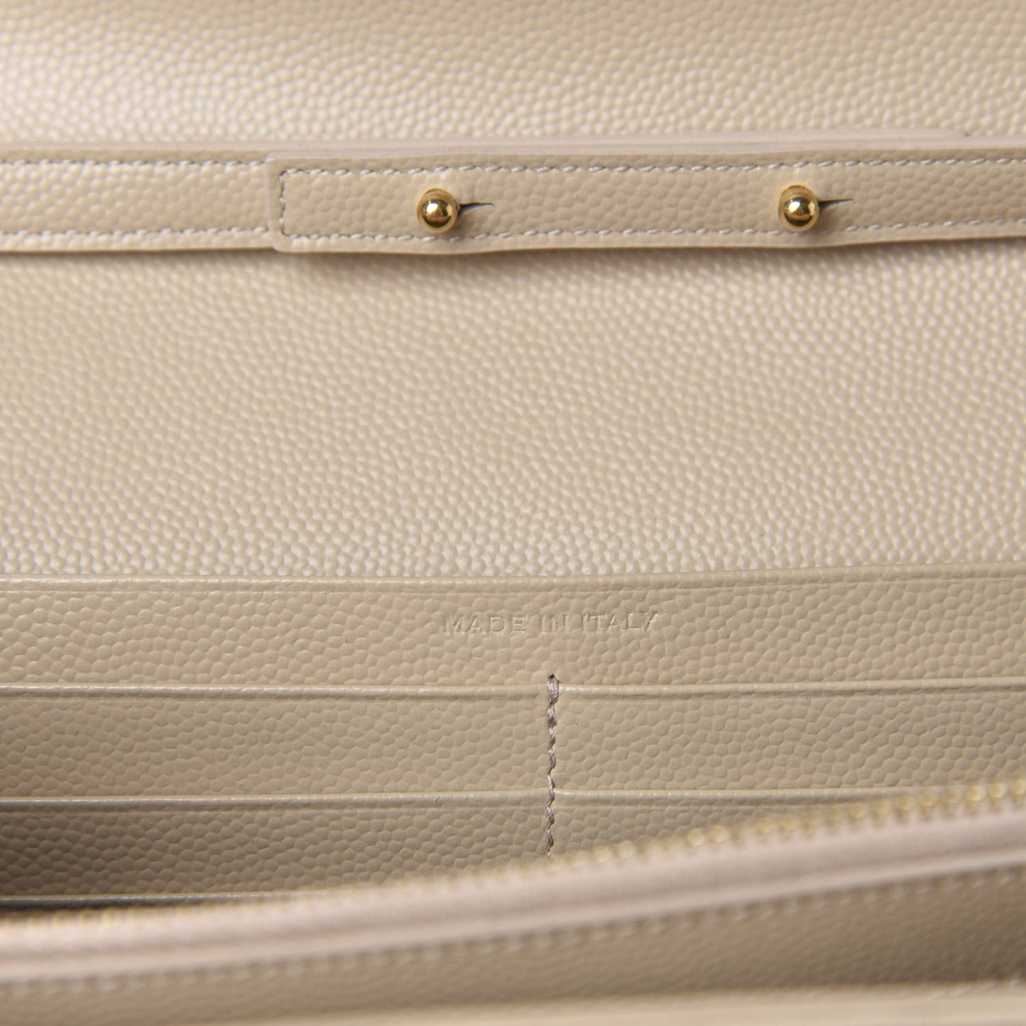 Grain De Poudre Matelasse Chevron Monogram Chain Wallet Nude Powder
