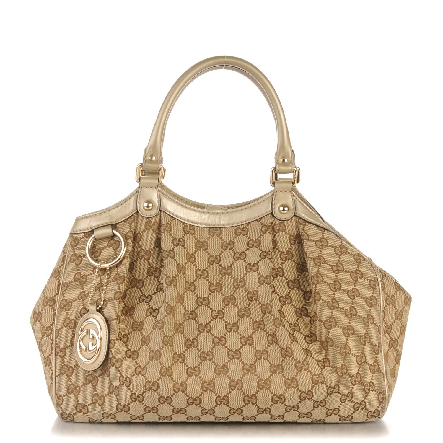 Gucci Monogram Medium Sukey Tote Champagne 1 of 7