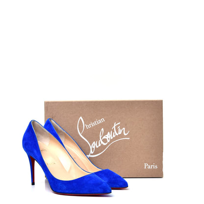 Christian Louboutin Veau Velours Pigalle Follies 85 Pumps 38 Cyclades 9 of 9
