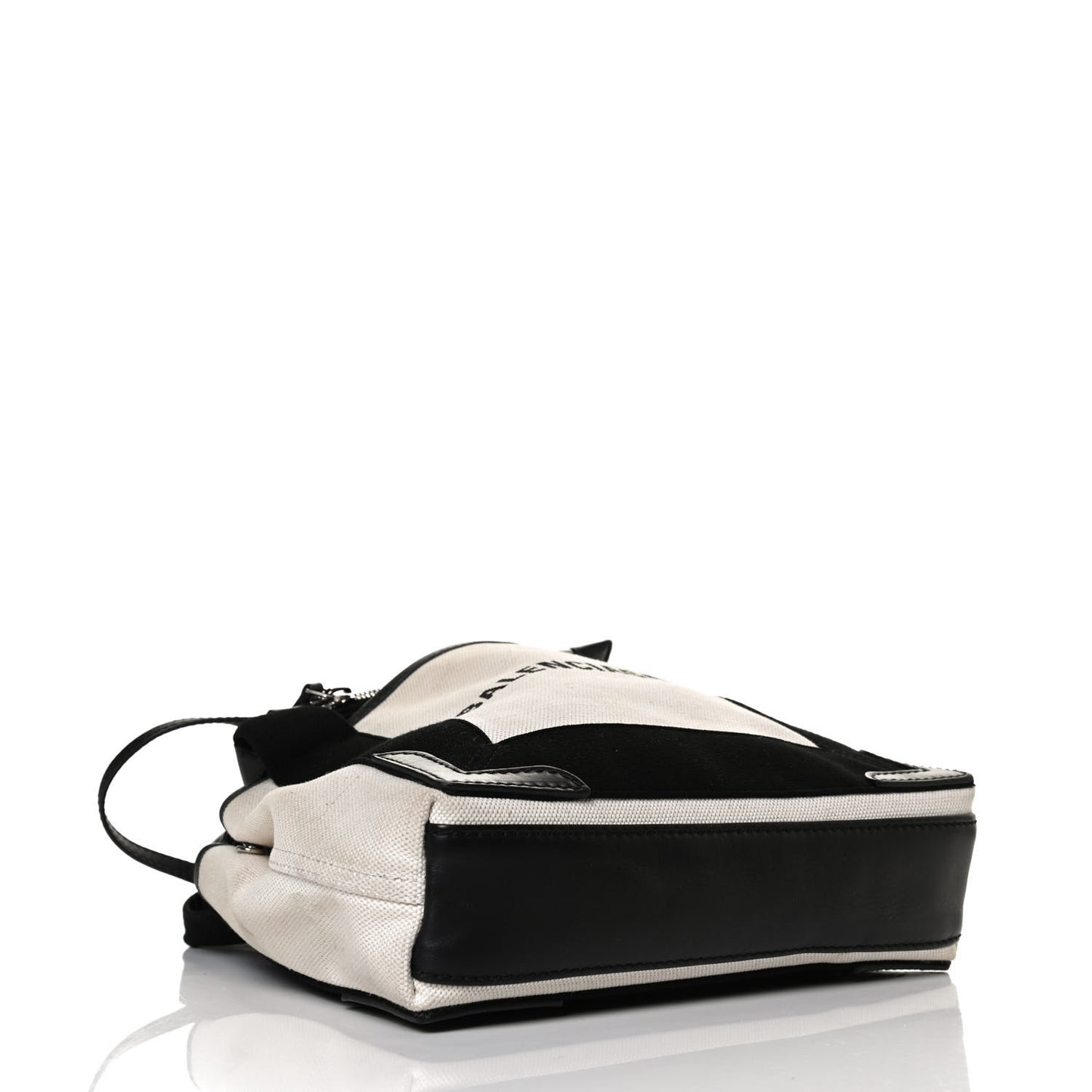 Cotton Canvas Calfskin Navy Cabas XS Natural Black