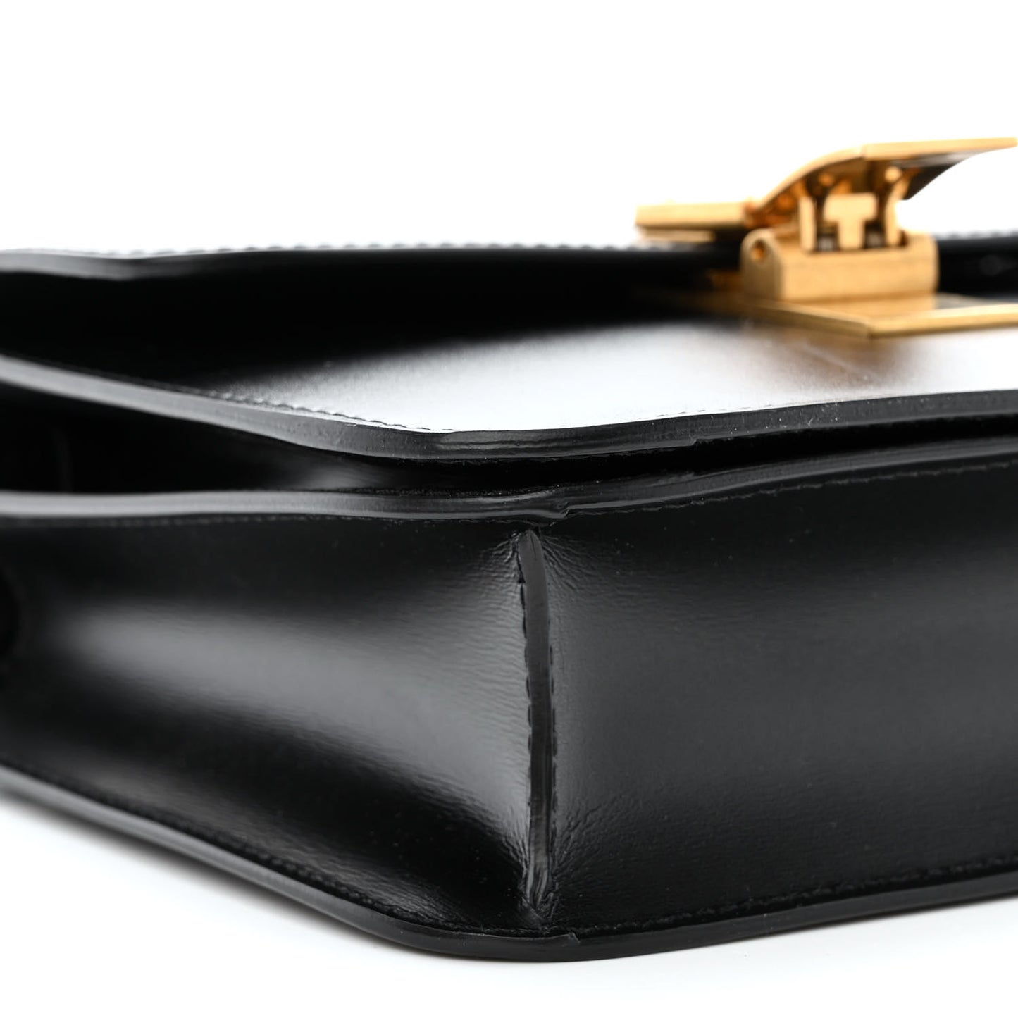 Box Calfskin Teen Classic Box Flap Bag Black