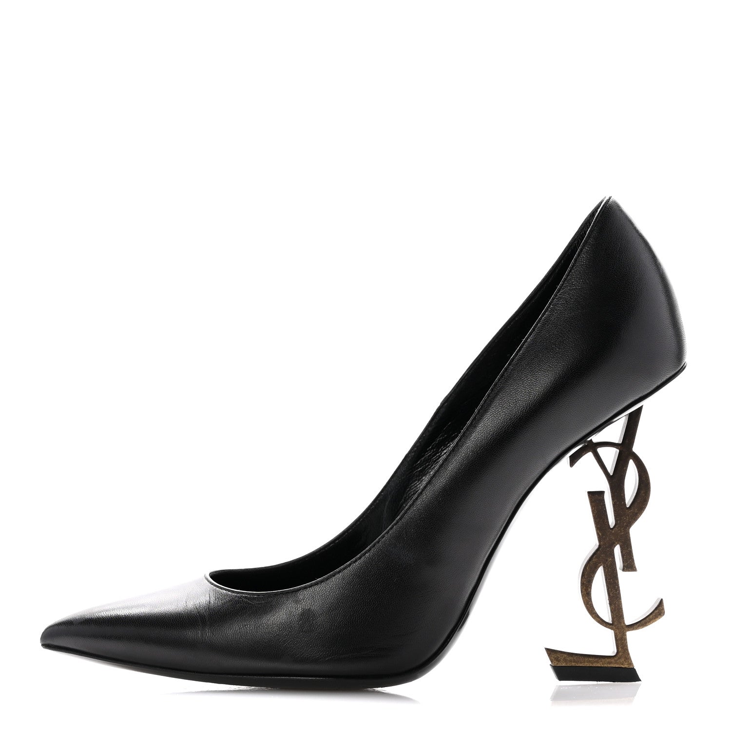 Saint Laurent Calfskin Opyum 110 Pumps 38 Black 1 of 13