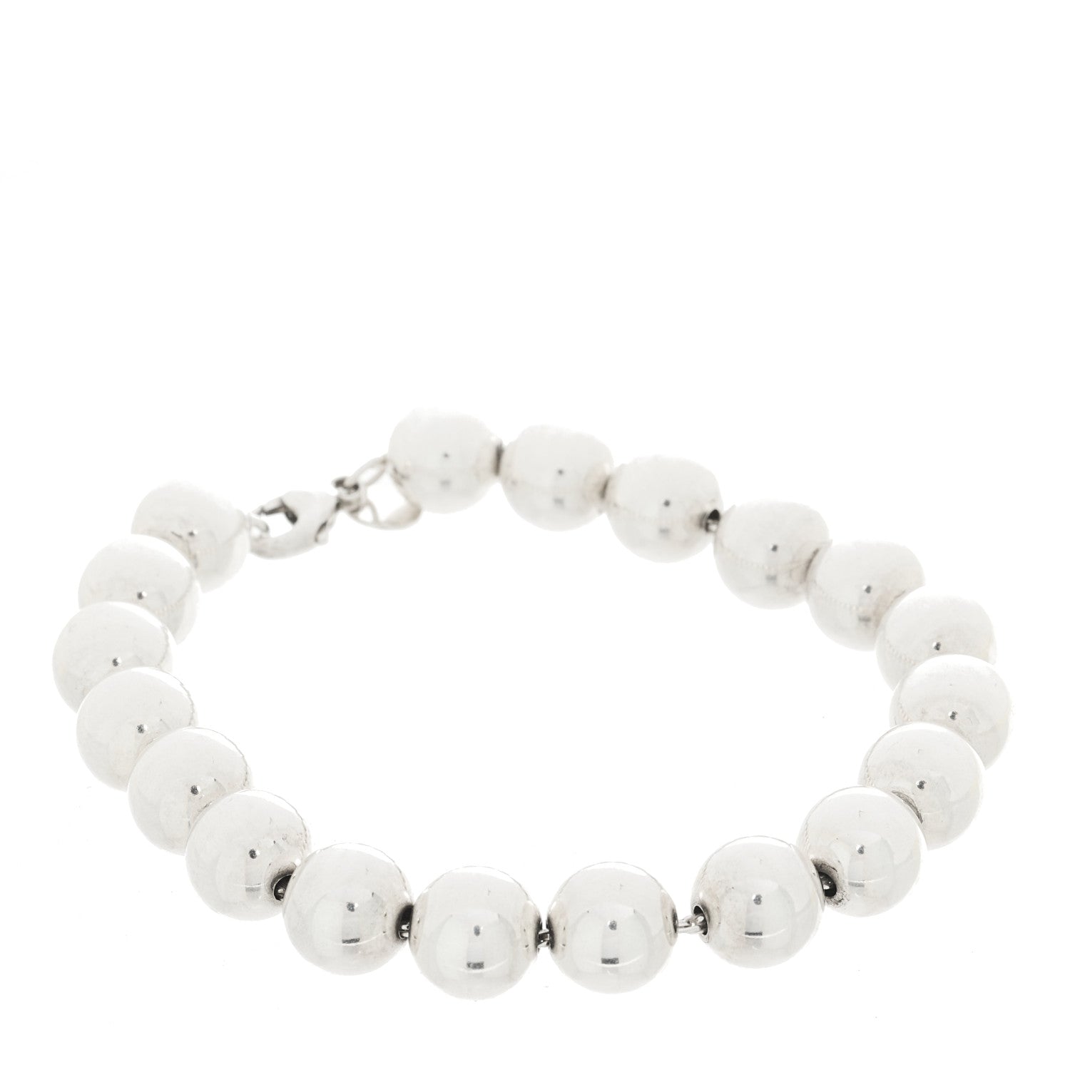 Tiffany Sterling Silver 10mm HardWear Ball Bracelet 1 of 4
