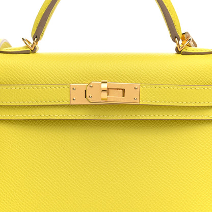 Hermes Epsom Mini Kelly Sellier 20 Lime 8 of 11