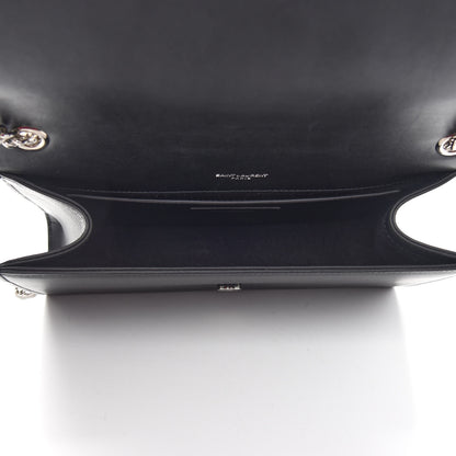 Saint Laurent Smooth Calfskin Medium Classic Monogram Kate Tassel Satchel Black 5 of 8