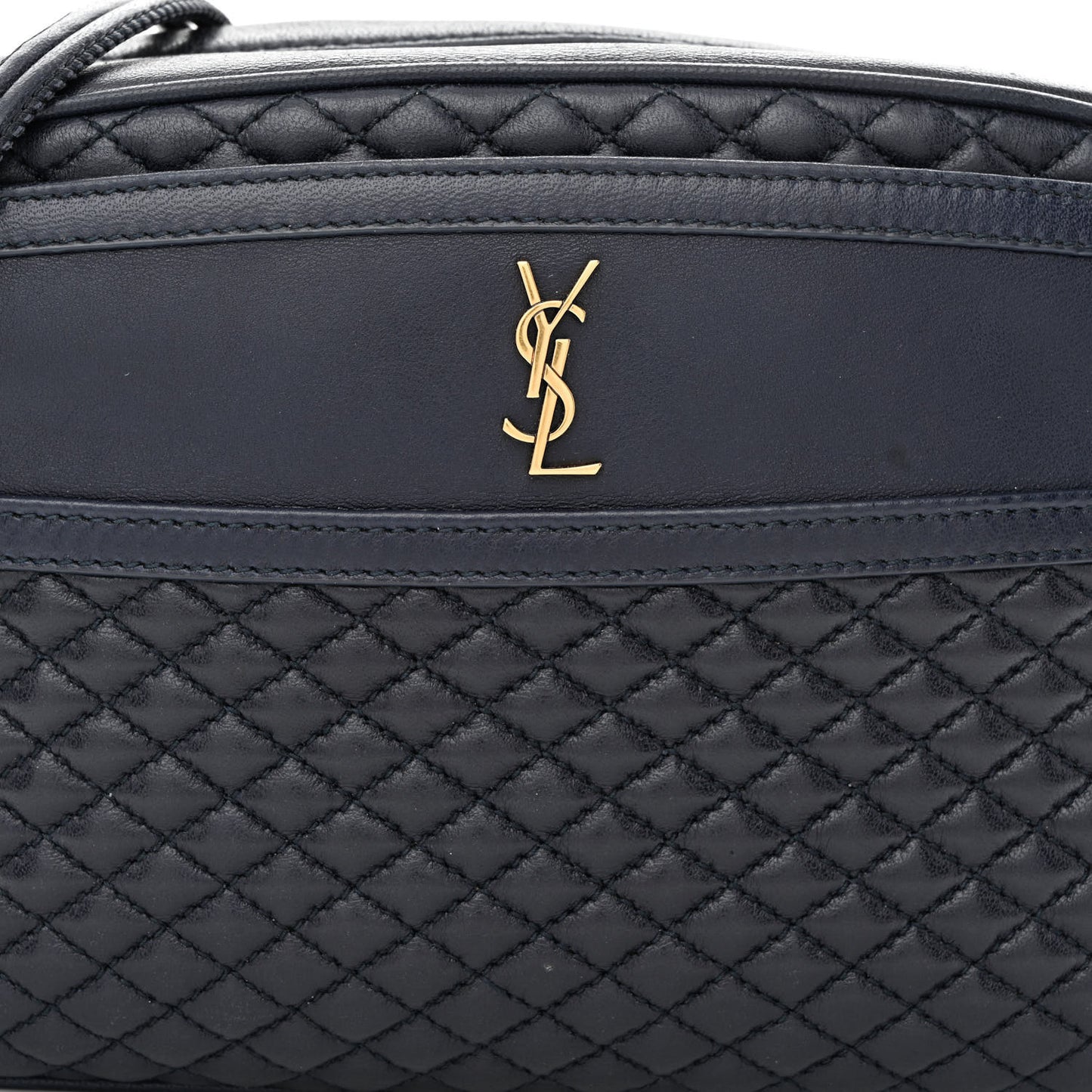 Lambskin Quilted Victoire Camera Bag Deep Marine