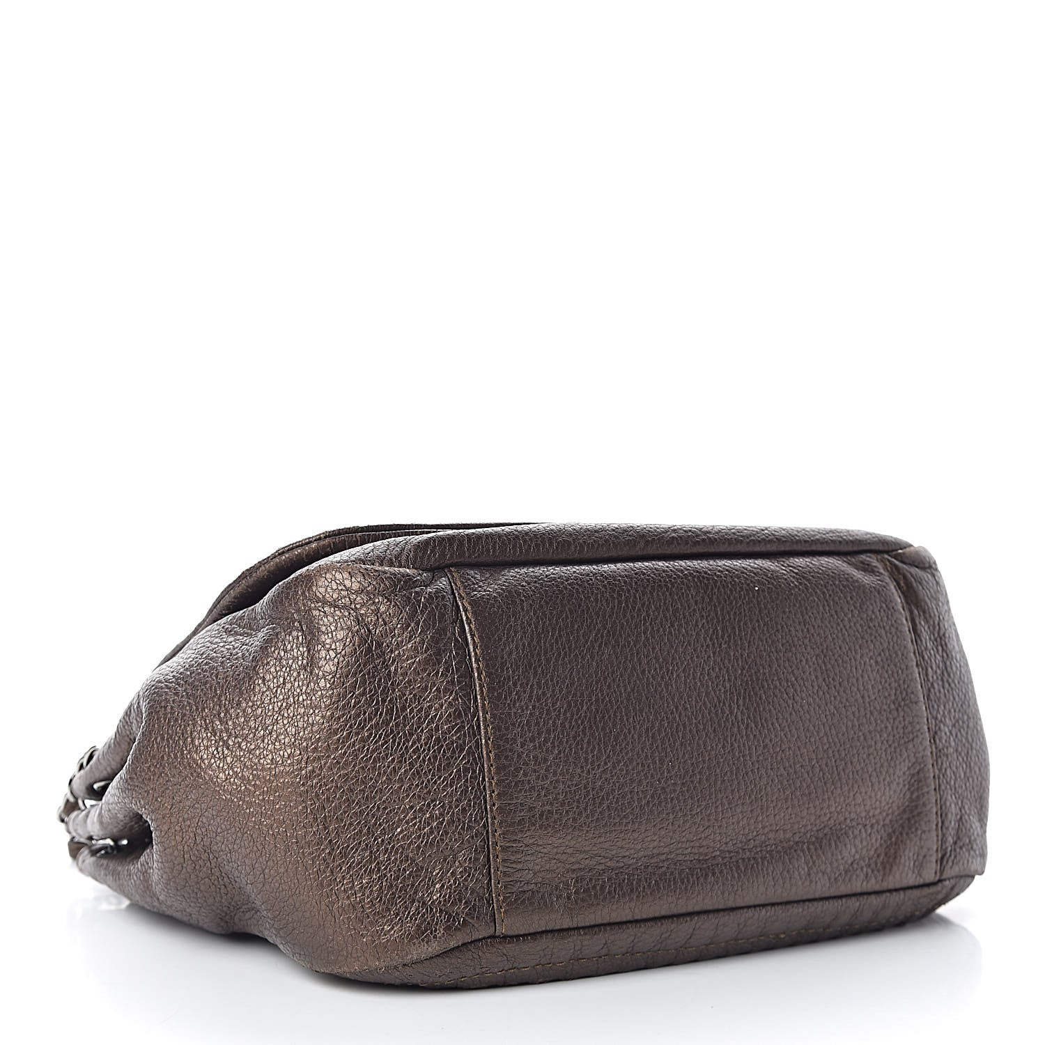 Chanel Metallic Deerskin Luxe Ligne Flap Bronze 4 of 12