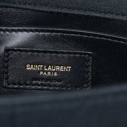 Saint Laurent Jersey Wool Patchwork Monogram Medium Jamie Baguette Deep Green 6 of 8
