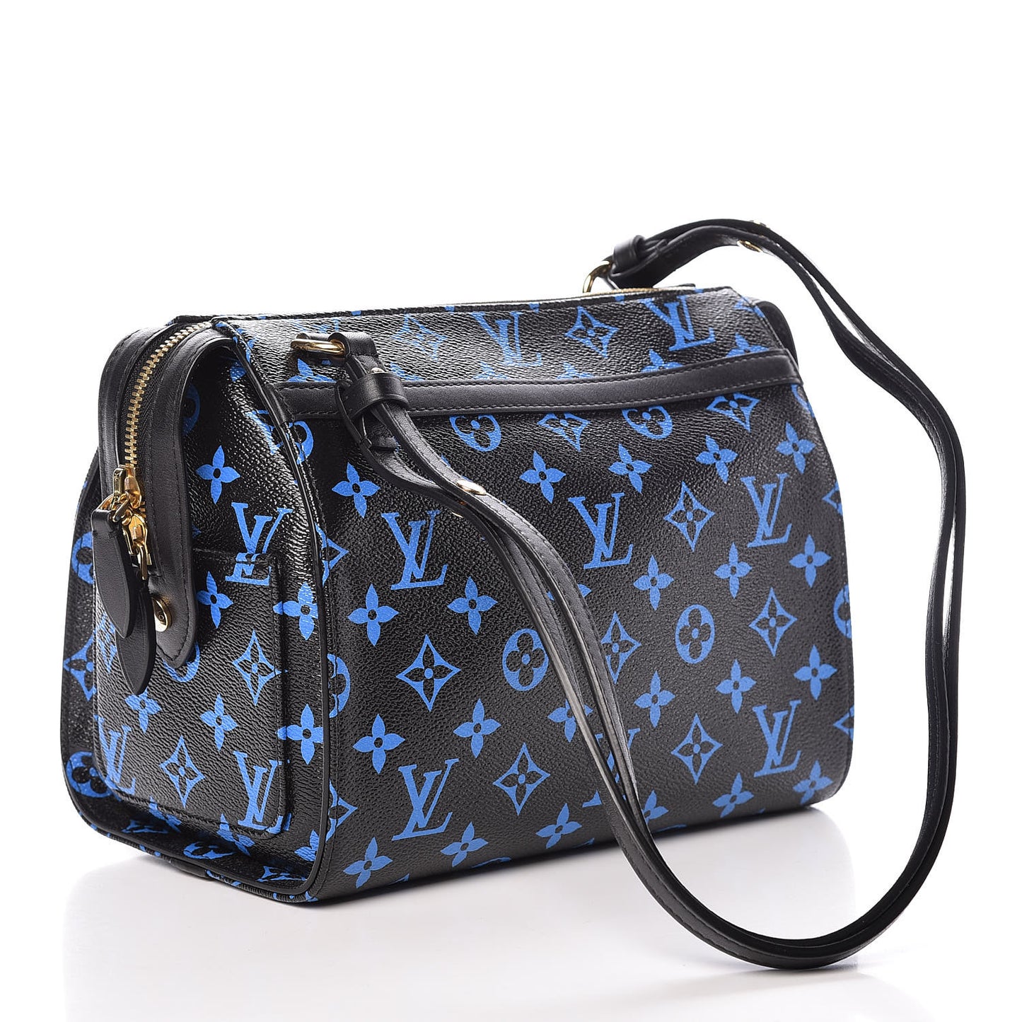 Colored Monogram Speedy Amazon PM Blue Black