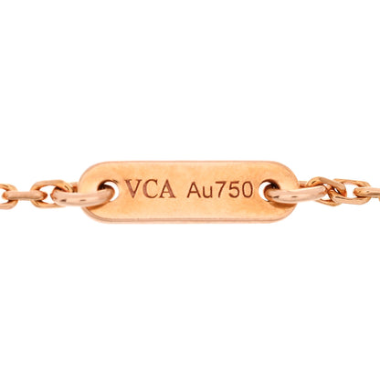 Van Cleef & Arpels 18K Rose Gold Carnelian Sweet Alhambra Heart Bracelet 3 of 6