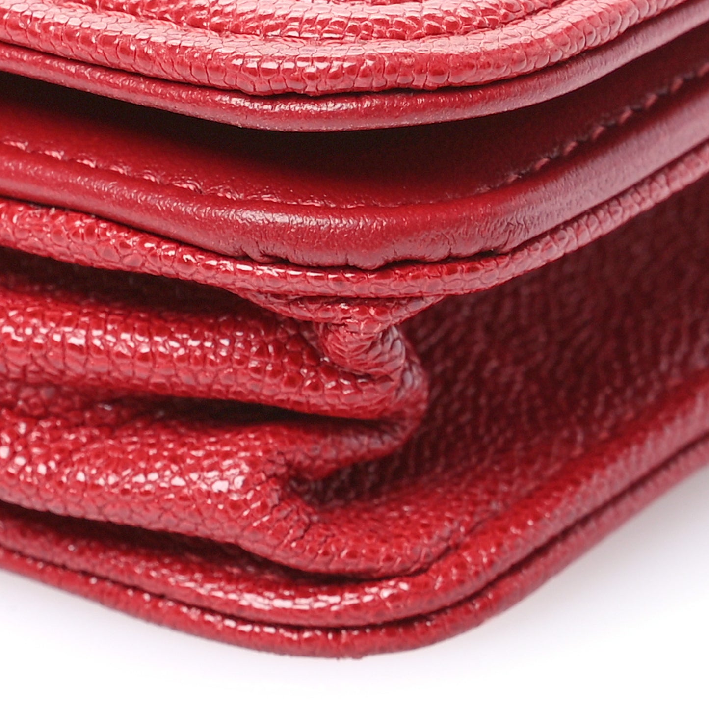 Caviar Quilted Boy Wallet On Chain WOC Red