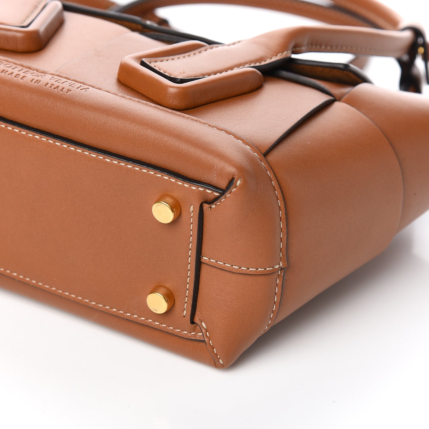 French Calfskin Maxi Intrecciato Mini Arco Wood