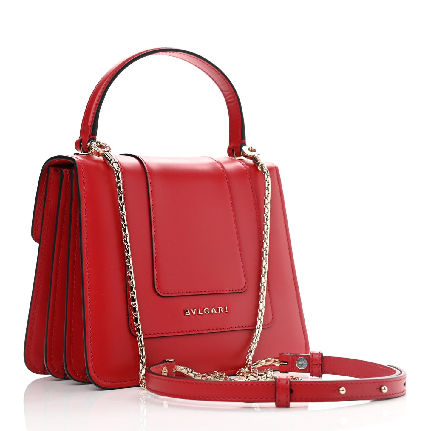 Calfskin Serpenti Forever Top Handle Red