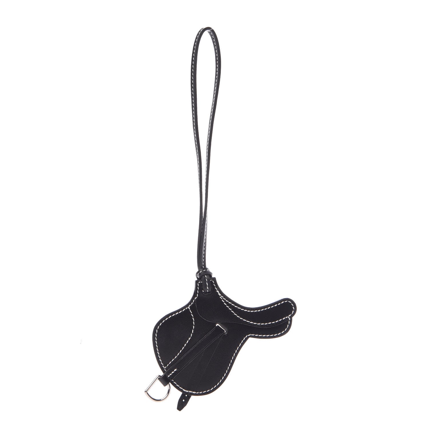 Hermes Box Paddock Selle Horse Saddle Bag Charm Black 1 of 4