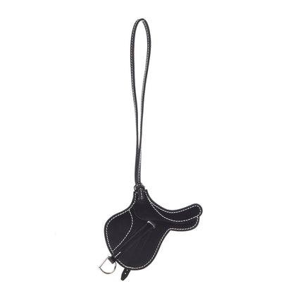 Hermes Box Paddock Selle Horse Saddle Bag Charm Black 1 of 4