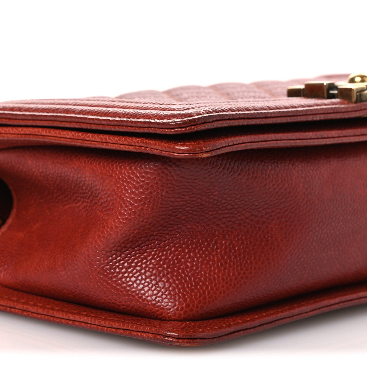 Chanel Caviar Quilted Medium Boy Flap Dark Red 9 of 12