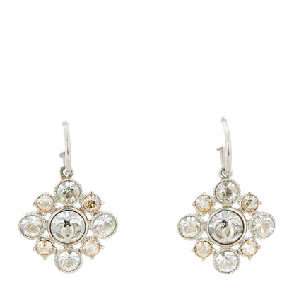 Chanel Crystal CC Earrings Silver 1 of 4