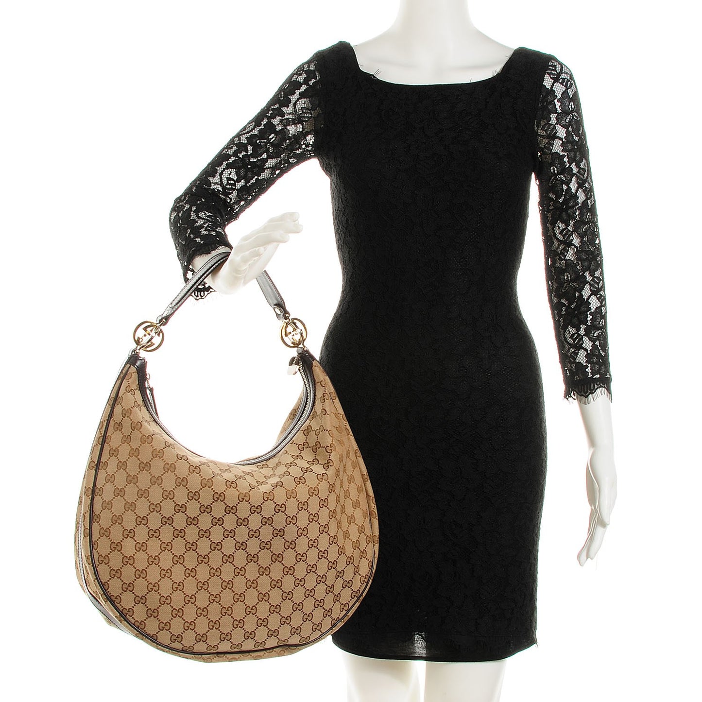 Monogram GG Twins Large Hobo Dark Brown