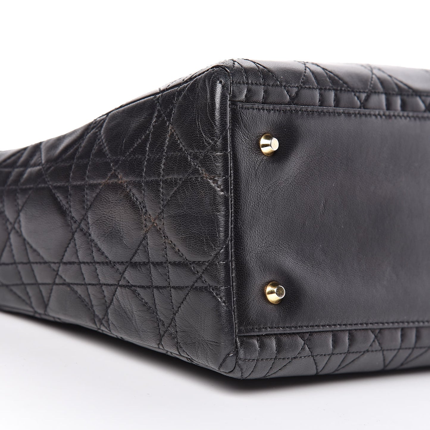 Lambskin Cannage Medium Lady Dior Black