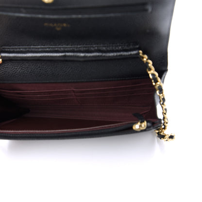 Chanel Caviar Quilted Wallet On Chain WOC Black 5 of 12