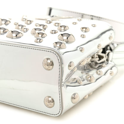 Louis Vuitton LV X YK Metallic Taurillon Brass Metal Dots Capucines BB Silver 8 of 9
