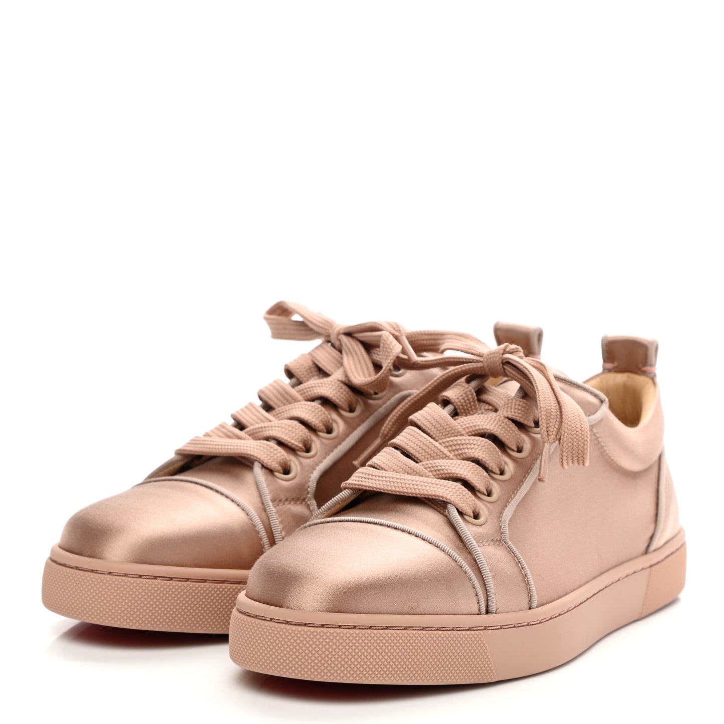Louis Junior Satin Orlato Flat Sneakers 35 Nude 2
