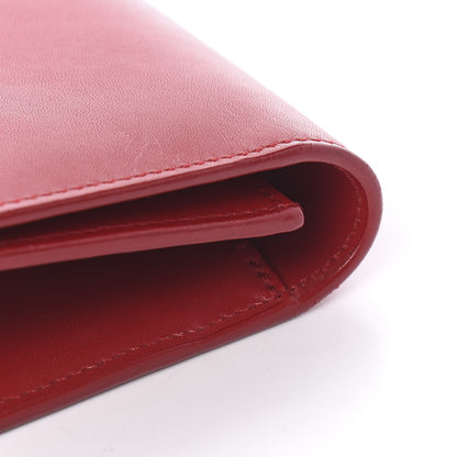 Saint Laurent Calfskin Monogram Cassandre Clutch Rouge Orient 10 of 12