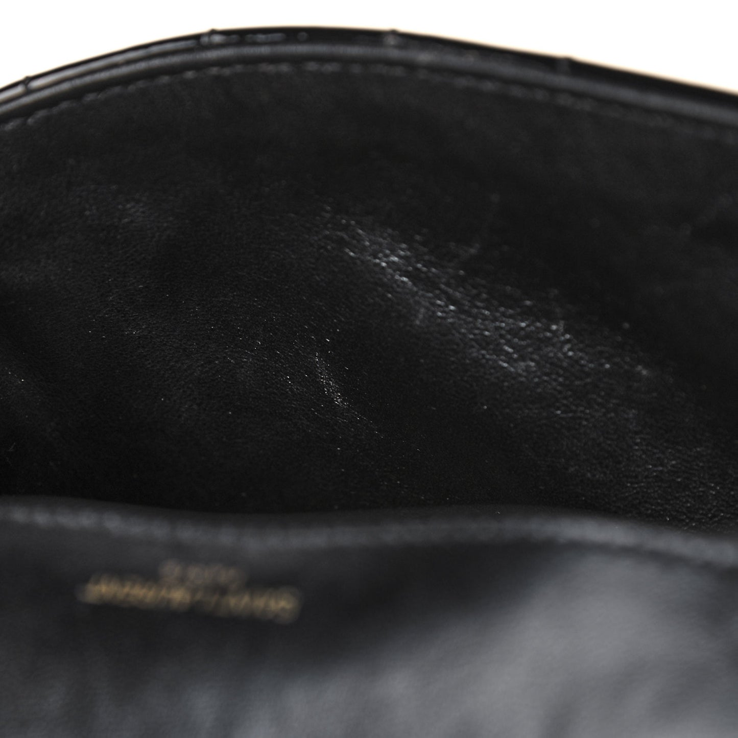 Patent Calfskin Matelasse Monogram Small Vicky Chain Bag Black