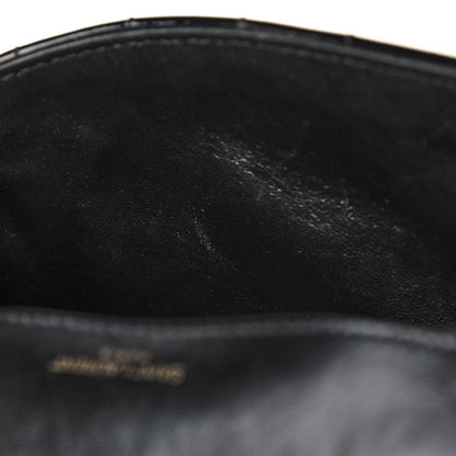 Saint Laurent Patent Calfskin Matelasse Monogram Small Vicky Chain Bag Black 12 of 14