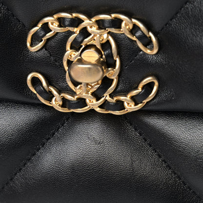 Chanel Lambskin Quilted Large Chanel 19 Flap Black 10 of 10
