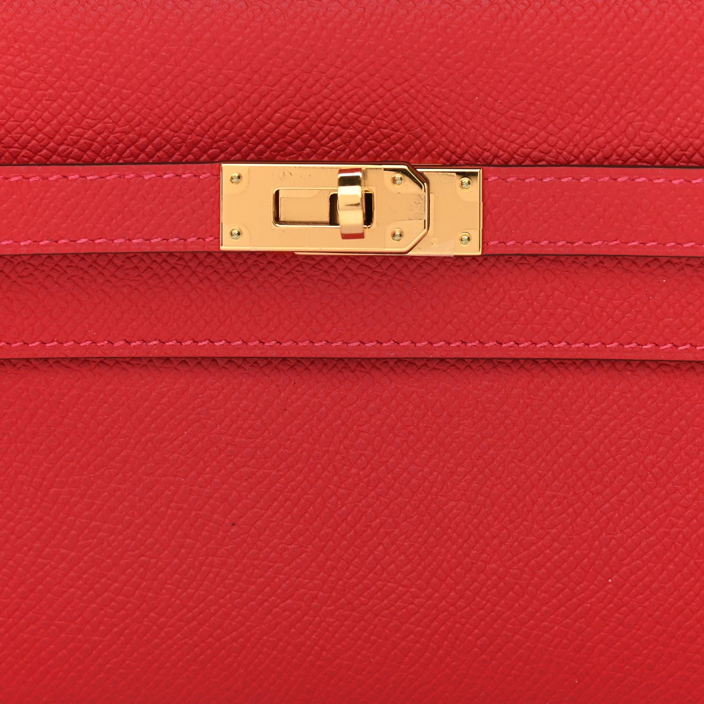 Epsom Kelly Wallet To Go Rouge Casaque
