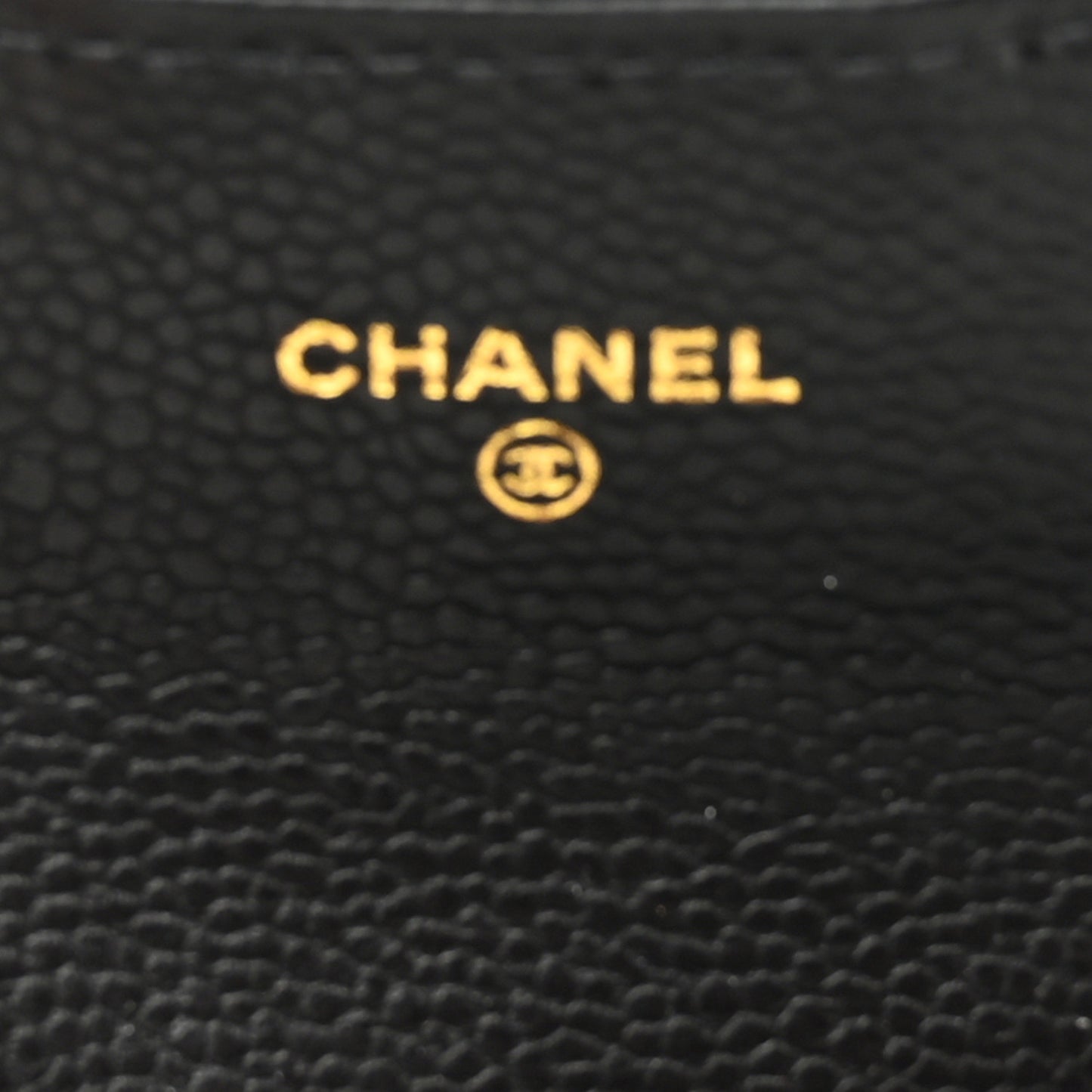 Caviar Quilted Flap Card Holder Wallet Black