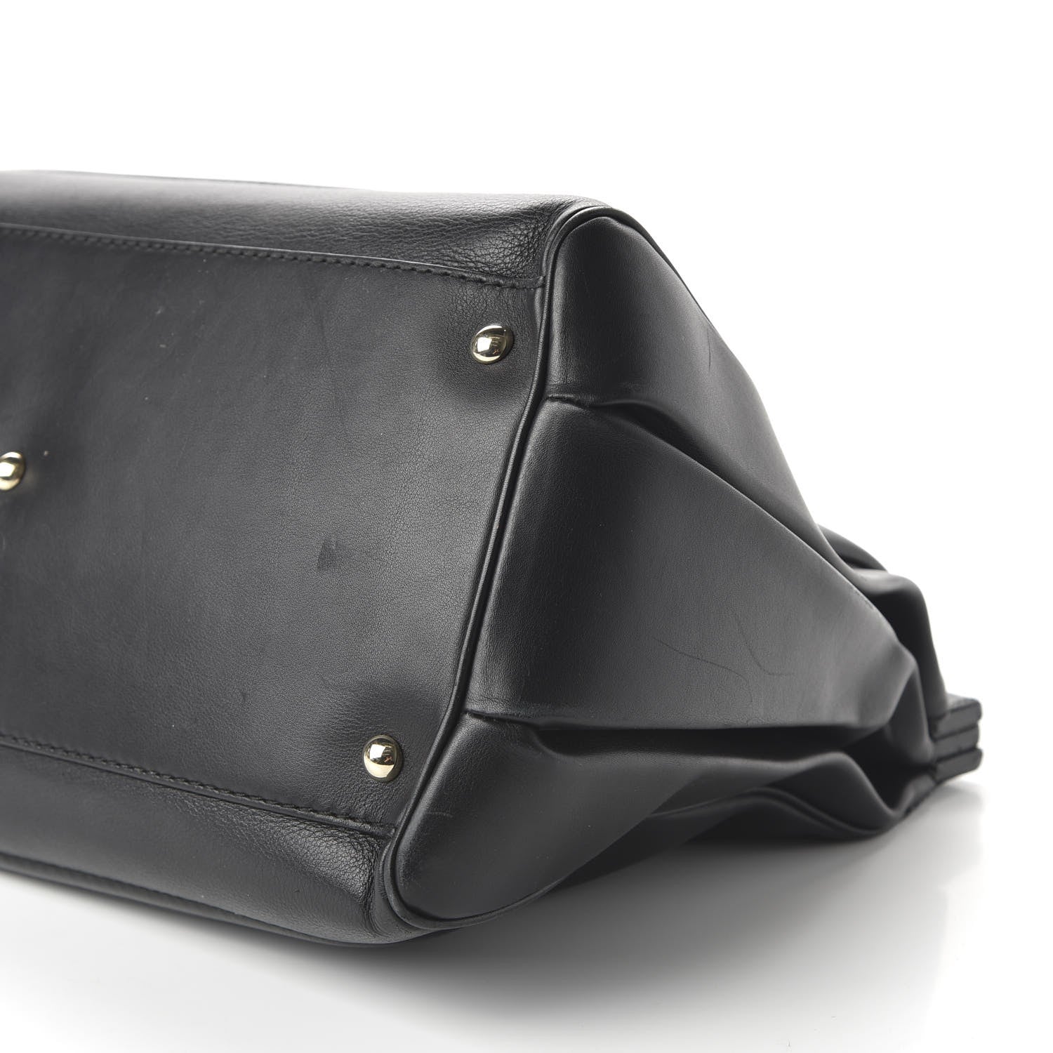 Gucci Calfskin Bold Bamboo Medium Top Handle Bag Black 7 of 11