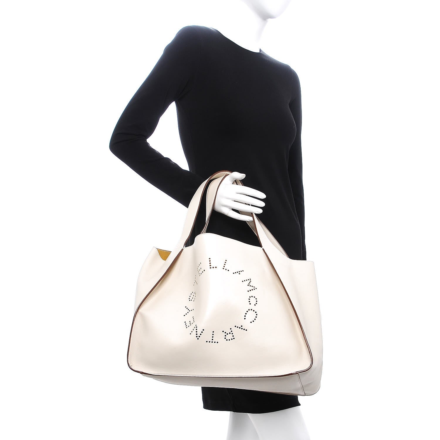 Stella McCartney Eco Alter Nappa East West Perforated Tote White 2 of 14