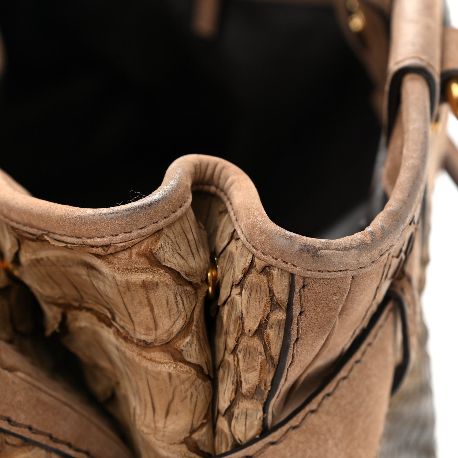 Gucci Python Large GG Running Tote Brown 8 of 13