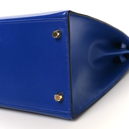 Hermes Tadelakt Kelly Sellier 35 Bleu Electrique 10 of 12