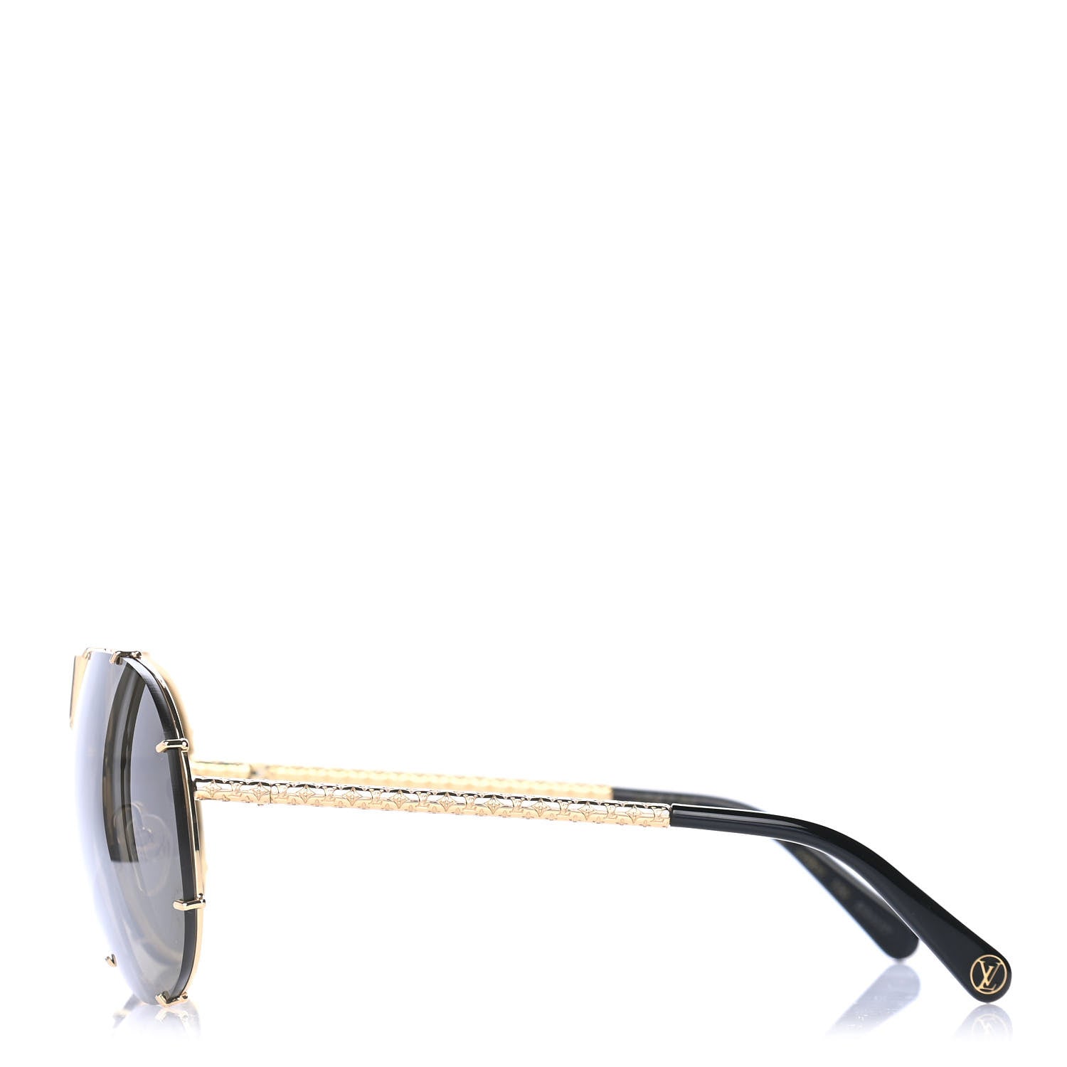 Louis Vuitton Metal LV Drive Sunglasses Z0897W Black Gold 3 of 4