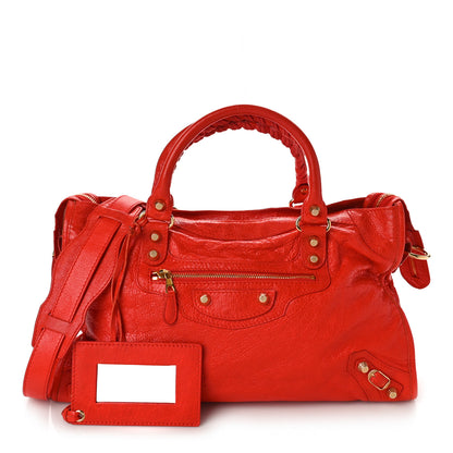 Balenciaga Agneau Giant 12 Gold Hardware City Rouge Cardinal 1 of 8