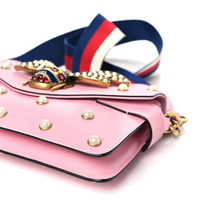 Gucci Nappa Pearl Studded Mini Queen Margaret Broadway Shoulder Bag Sugar Pink 10 of 13