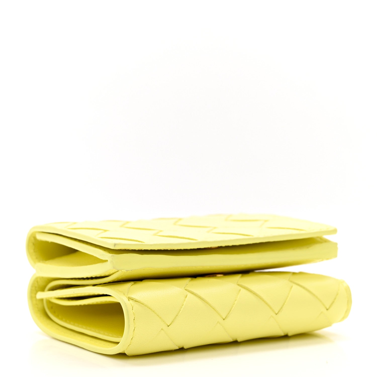Bottega Veneta Nappa Intrecciato Trifold Wallet Kiwi 3 of 8