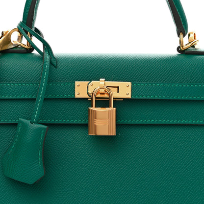 Hermes Epsom Kelly Sellier 25 Malachite 8 of 11