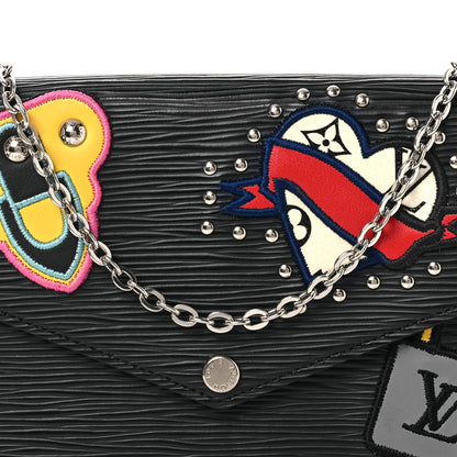 Louis Vuitton Epi LV Stories Pochette Felicie Black 9 of 12